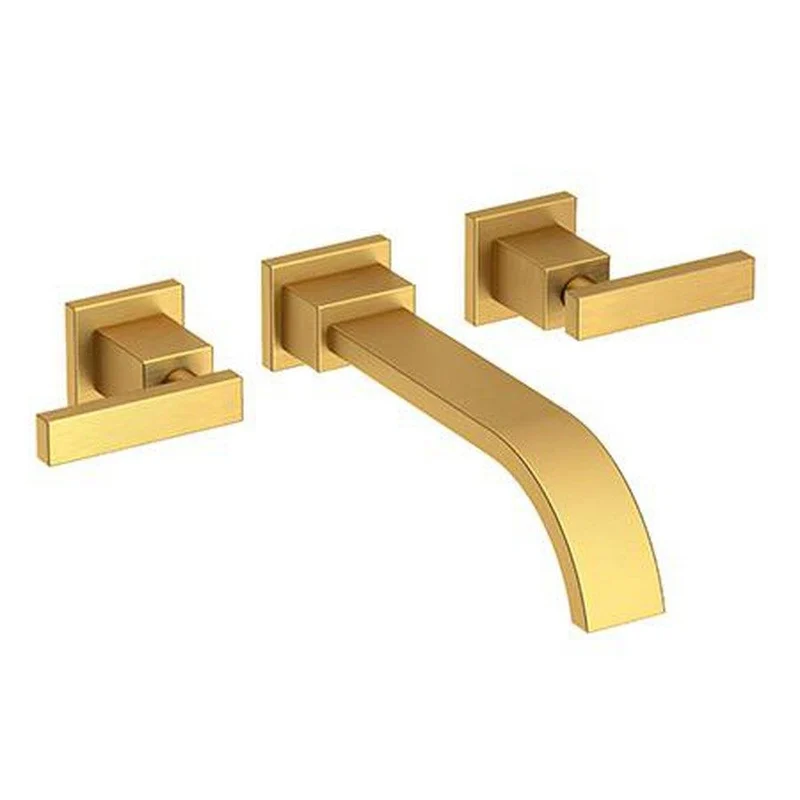 Newport Brass Secant Two Handle Wall Mount Widespread Bathroom Sink Faucet in Satin Bronze – PVD | Ferguson
