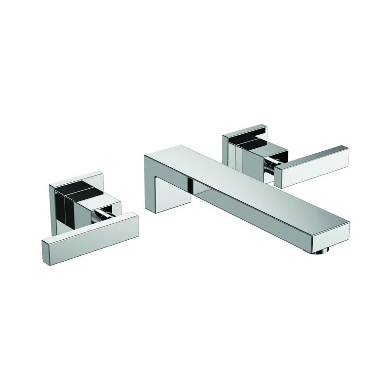 Newport Brass Skylar Two Handle Wall Mount Widespread Bathroom Sink Faucet in Polished Chrome | Ferguson