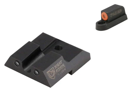 Night Fision CZU076007OGZG Tritium Night Sights For CZ-USABlack| Green Tritium Orange Ring Front Sight Green Tritium Black Ring Rear Sight