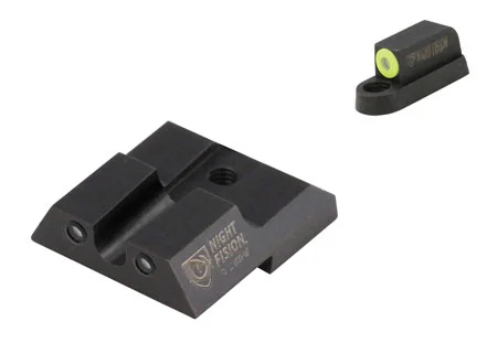 Night Fision CZU076007YGZG Tritium Night Sights For CZ-USABlack| Green Tritium Yellow Ring Front Sight Green Tritium Black Ring Rear Sight