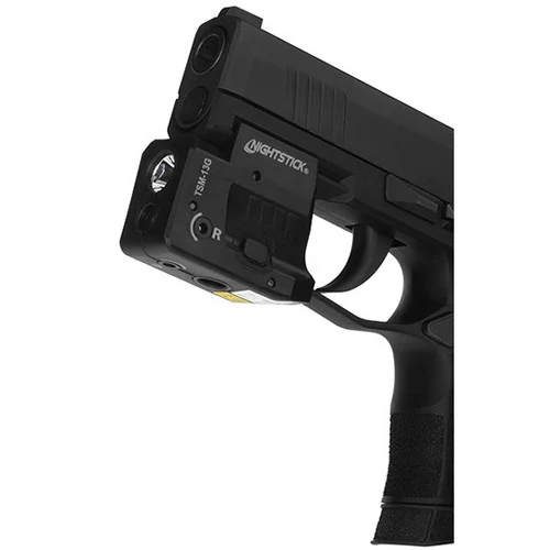Nightstick Subcompact Tactical Weapon-Mounted Light Green Laser, Sig P365, 150 Lumens, 2,700 Candela, IP-X4 Water-Resistant, .75 Hours of Runtime, Rechargeable Battery, Black