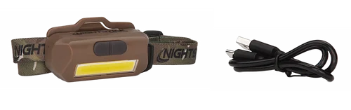 Nightstick USB-4510F Multi-Flood Flat Dark Earth 35/60/250 Lumens Green/Red/White LED Bulb Clip-On/Camo Strap