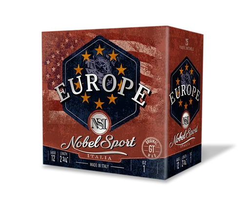 Nobel Europe 12 Ga, 2.75" 1oz 8 Shot, 25rd Box