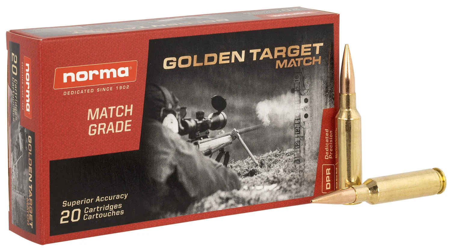 Norma 10166522 Dedicated Precision Golden Target Match 143 Grain 6.5mm Creedmoor