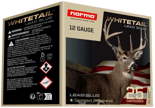Norma Ammunition Whitetail 12 Ga, 2.75" 1oz Slug Shot 25 Per Box