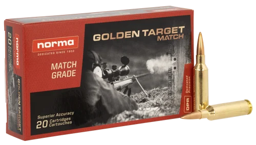 Norma Golden Target Match 6mm Creedmoor, 107gr, Hollow Point Boat-Tail, 20rd Box