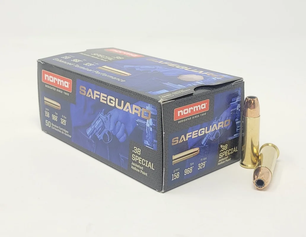 Norma Safeguard 38 Special 158-Grain JHP Handgun Ammunition