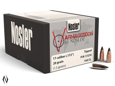 NOSLER 17 20GR TIP VARMAGEDDON 100PK