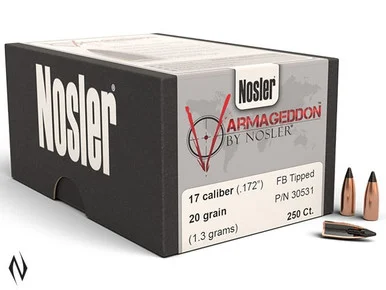 NOSLER 17 20GR TIP VARMAGEDDON 250PK