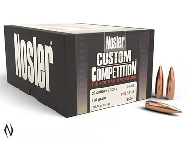 NOSLER 30 168GR HPBT CUSTOM COMP 250PK XXXX