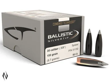 NOSLER 308 150GR BALLISTIC SILVERTIP 50PK
