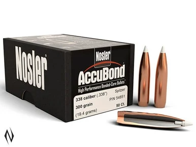 NOSLER 338 300GR ACCUBOND 50PK