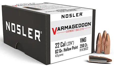 Nosler 36522 Varmageddon22Cal 62gr Flat Base Hollow Point 250/Box