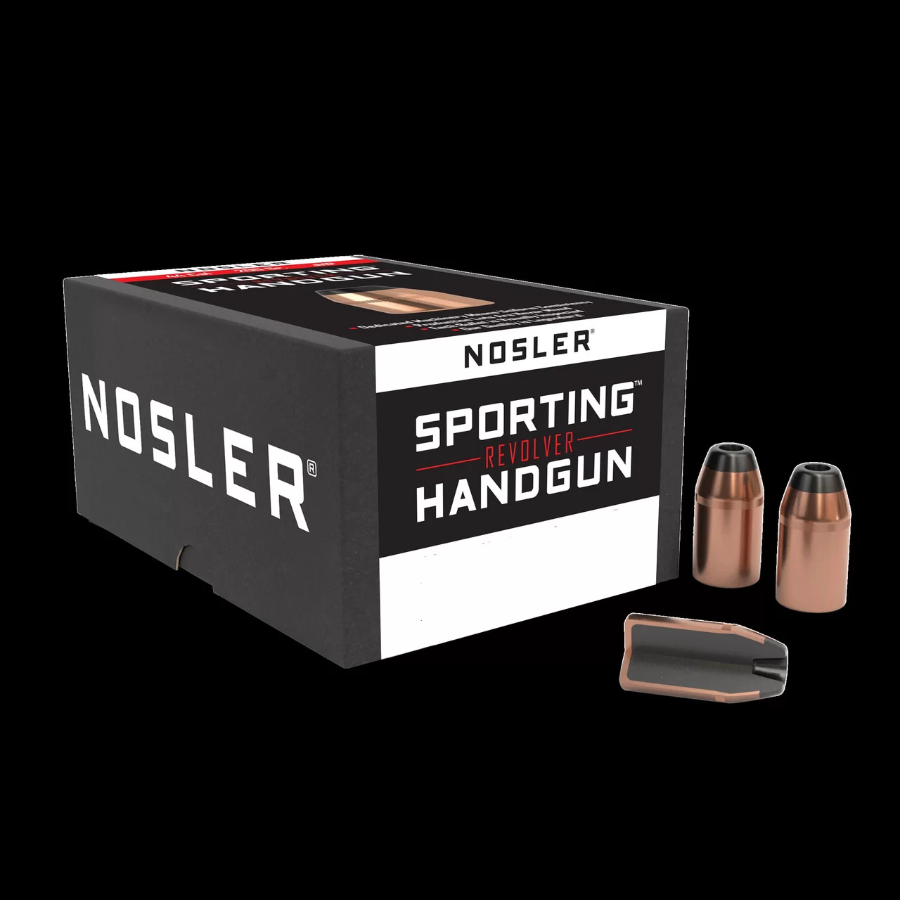 Nosler 38 Caliber (0.357″) 158gr Sporting Handgun Jacketed Hollow Point (250 ct)