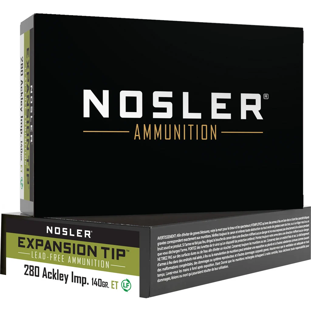 Nosler 40067 Expansion Tip E-Tip Lead-Free140 Grain .280 Ackley