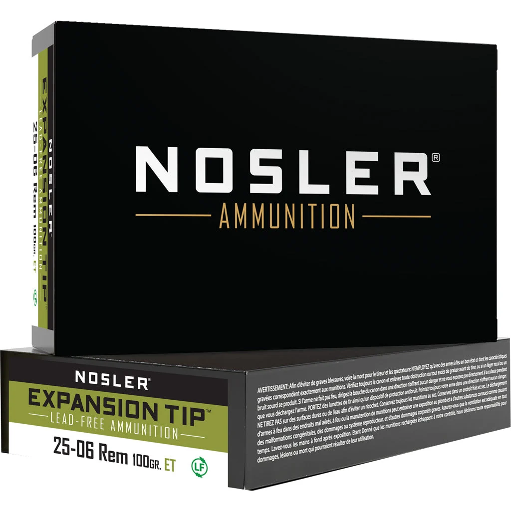Nosler 40238 Expansion Tip E-Tip Lead-Free100 Grain .25-06 Remington