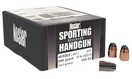 Nosler 43013 Sporting Handgun45Colt 250gr Jacketed Hollow Point 100/Box