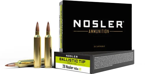 Nosler 43459 Ballistic Tip HuntingPolymer Tip PT 140 Grain .26 Nosler