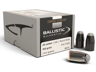 NOSLER 45/70 300GR RN BALLISTIC SILVERTIP 50PK