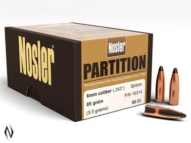 NOSLER 6MM 85GR SP PARTITION 50PK