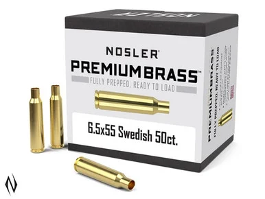 NOSLER PREMIUM BRASS 6.5X55 SWEDISH 50PK