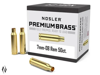 NOSLER PREMIUM BRASS 7MM-08 REM 50PK