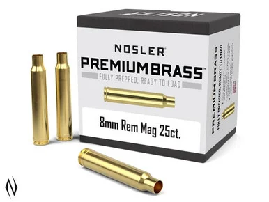 NOSLER PREMIUM BRASS 8MM REM 25PK
