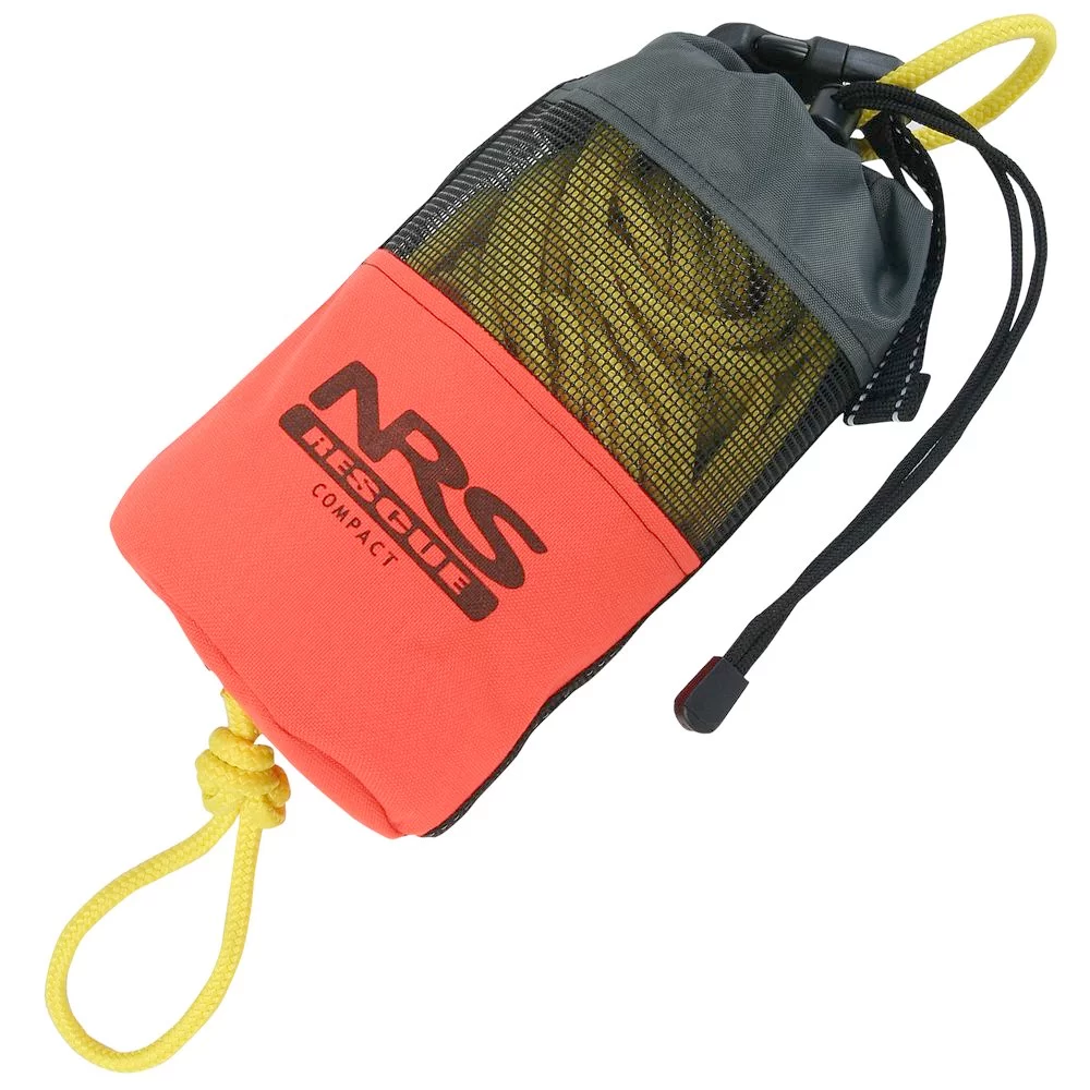 NRS Compact Rescue Throw Bag, Orange/Black