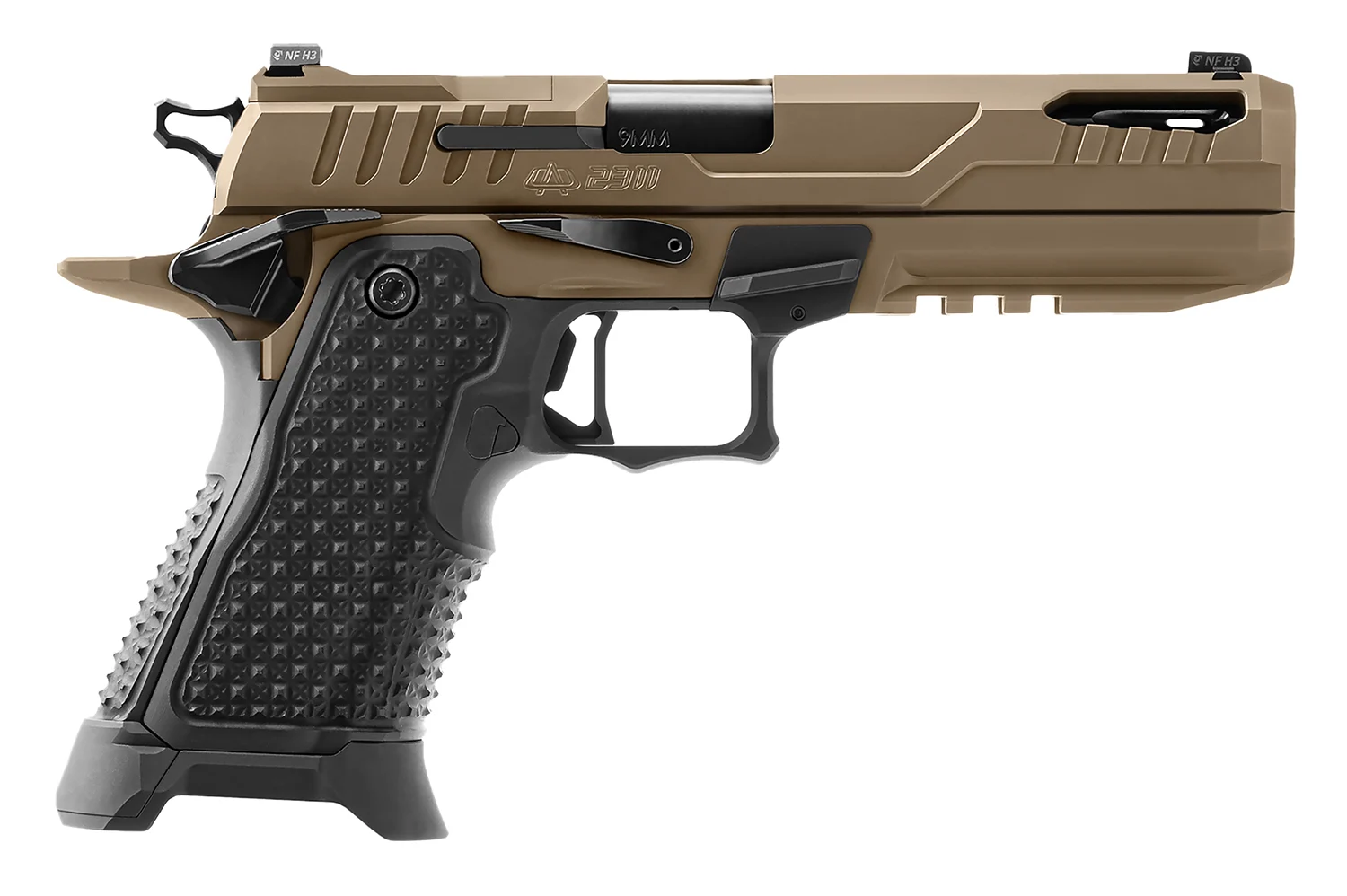 Oa Defense OA2311FPROELTHDBPRT21 2311 Pro Elite 9mm Luger 17+1/21+1 5″ Black DLC Ported Barrel, Optic Ready/Serrated Slide, Black Aluminum Frame w/Picatinny Rail, Black Grip, Ambidextrous