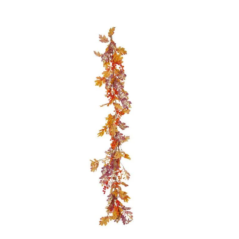 Oak Leaf & Berries Autumn Garland 60′