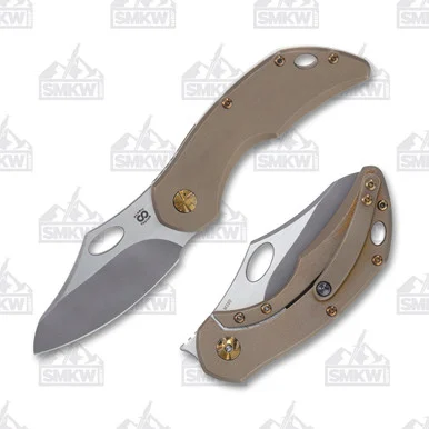 Olamic Busker Semper Folding Knife 2.37in Plain Kinetic Desert 609 S B609S