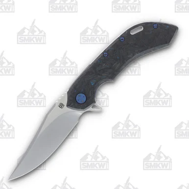 Olamic Wayfarer 247 Folding Knife T-057B Dark Matter FatCarbon/Kinetic Ocean T057B