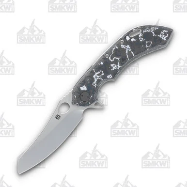 Olamic Wayfarer 247 Folding Knife T-059M White Storm FatCarbon/Dark Blast T059M