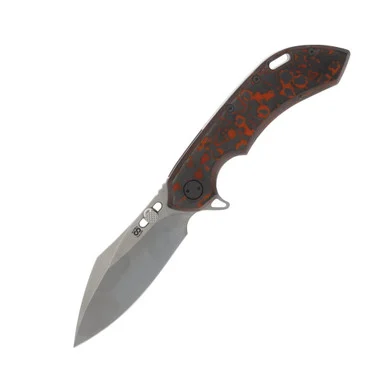 Olamic Wayfarer 247 Folding Knife T-085C Lava Flow FatCarbon/Light Blast T085C