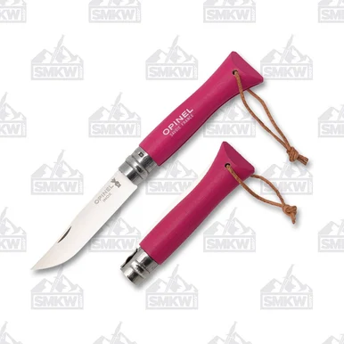 Opinel No 06 Colorama Folding Knife 2.87 in Plain Edge Raspberry OP002201