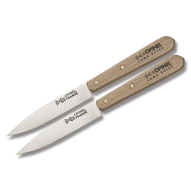 Opinel Pantry Kitchen Knife Set 3.94in Plain EdgeOlivewood OP1223