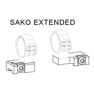 Optilock Sako Extended Base, Stainless Steel