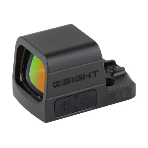 Osight SE, Handgun Sight, RMSc Footprint, Anodized Finish, Black, 2 MOA Red Dot and 32 MOA Circle, Side Load CR1620 Battery