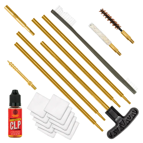 Otis .22 Caliber Cleaning Kit For Rifle & Pistol .22 Cal/.223 Cal/5.56mm Yellow Plastic Box Case