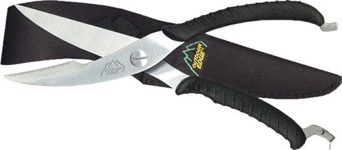 OUTDOOR EDGE GAME SHEARS 3.5" S/S BLACK W/NYLON SHEATH