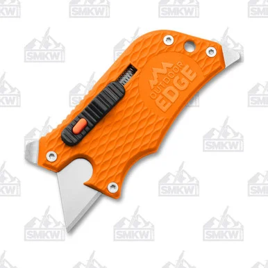 Outdoor Edge SlideWinder Compact Retractable Utility Knife Orange OESWB10C