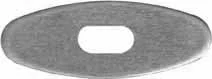 Oval Knife Guard #5, 1/2" wide by 1-11/32" long, 1/16" thick, large oval slot 3/16" wide by 1/2" long, nickel silver
