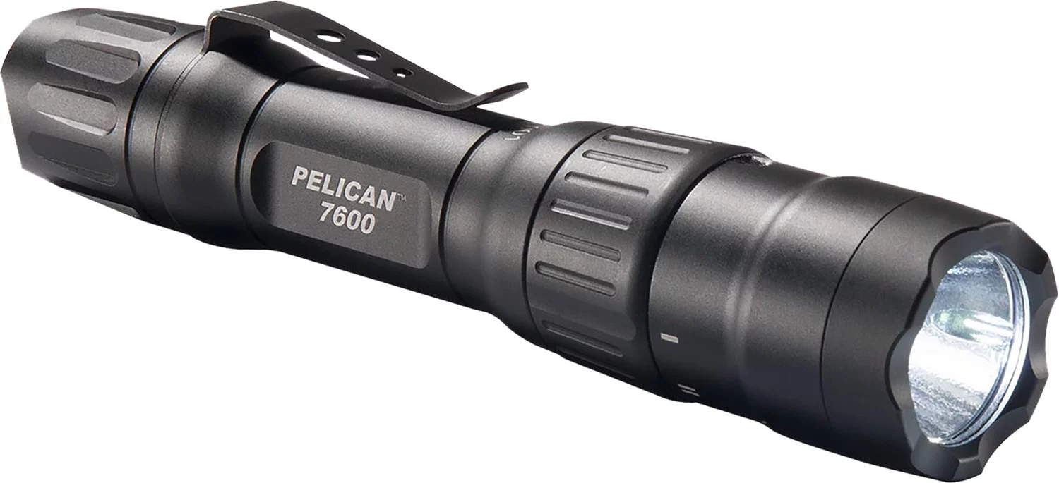Pelican 7600 Tactical FlashlightBlack Anodized37/479/944 Lumens White/Red/Green LED