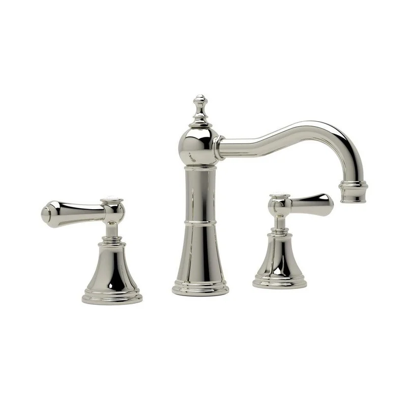 Perrin & Rowe Georgian Era Two Handle Widespread Bathroom Sink Faucet in Polished Nickel | Ferguson