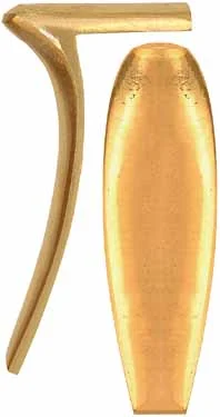Peter Berry Style Buttplate, sand cast brassOverall length 4-5/8", width 1-3/8", comb 2-3/8"