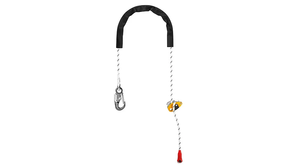 Petzl Grillon Adjustable Lanyard, 4 Meter w/ HOOK Connector & Protective Sheath