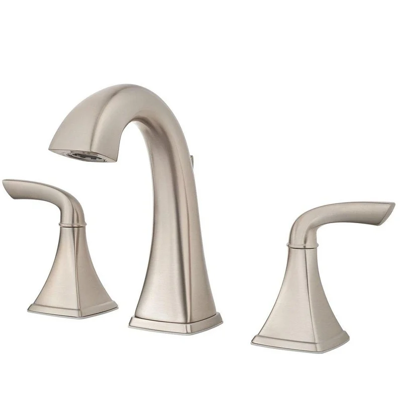 Pfister Bronson Two Handle Widespread Bathroom Sink Faucet in Brushed Nickel | Ferguson