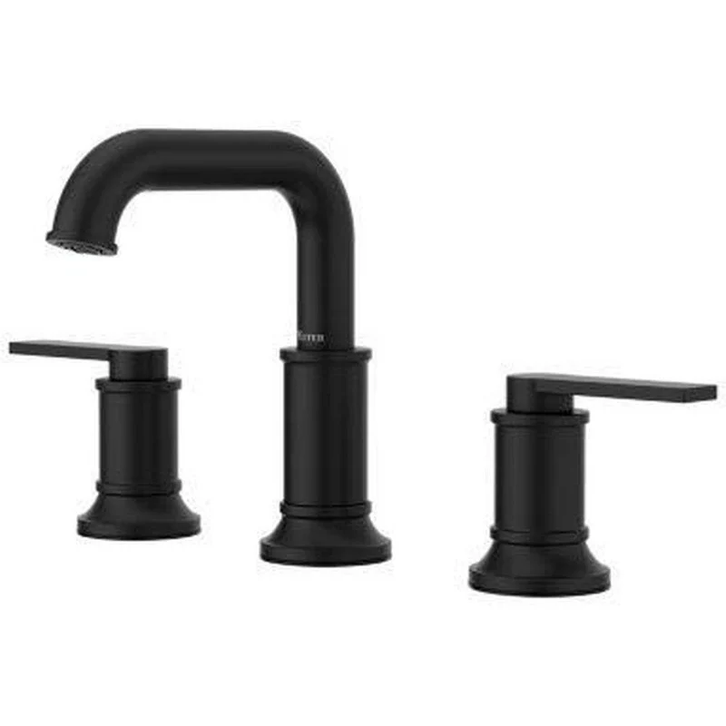 Pfister Colfax Two Handle Widespread Bathroom Sink Faucet in Matte Black | Ferguson