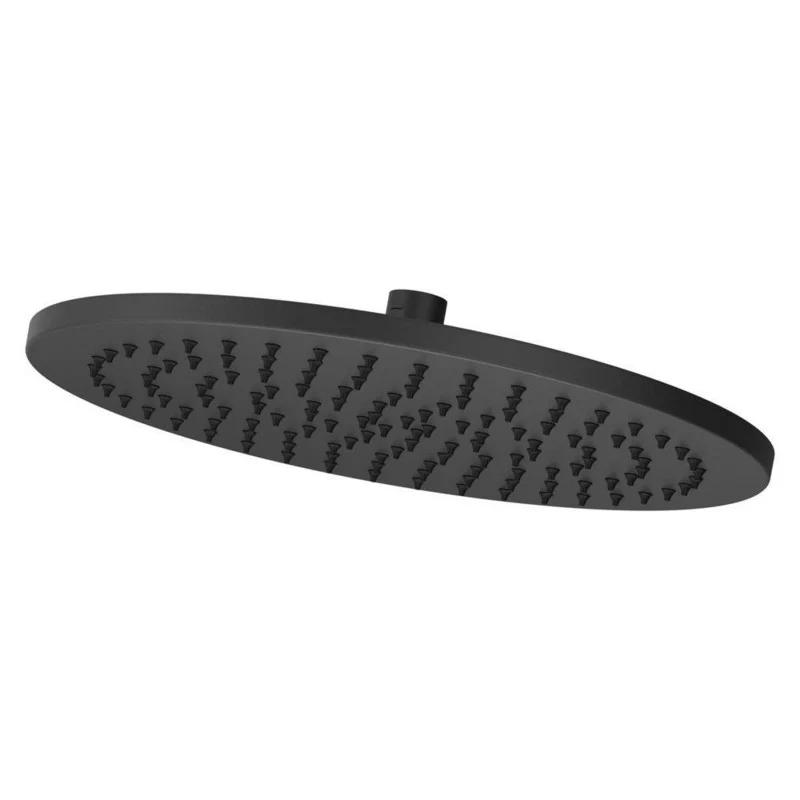 Pfister Modern Round Single Function Showerhead in Matte Black | Ferguson