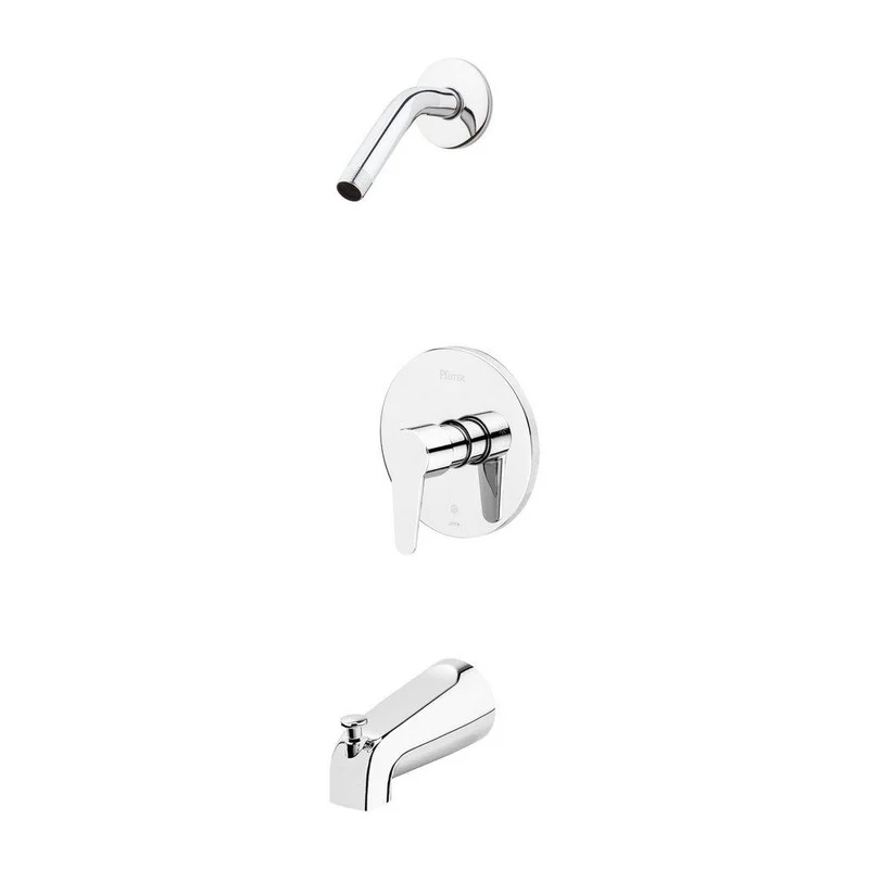 Pfister Pfirst Modern Single Handle Bathtub & Shower Faucet in Polished Chrome (Trim Only) (Showerhead Sold Separately) | Ferguson